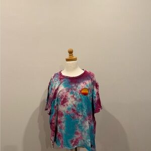 Tie-Dye aviator nation T-Shirt with Sunset Patch